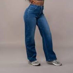 Womens Baggy Fitjeans - Azure Blue M